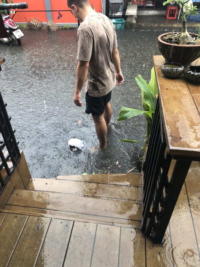 Heavy rain in Chiang Mai 